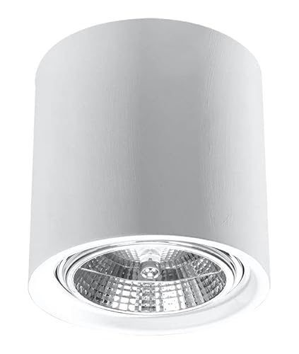 Licht-Erlebnisse Deckenlampe Weiß Keramik klein Ø 14,5cm Modern flach Aufputz Spot Deckenleuchte Flur Wohnzimmer von Licht-Erlebnisse