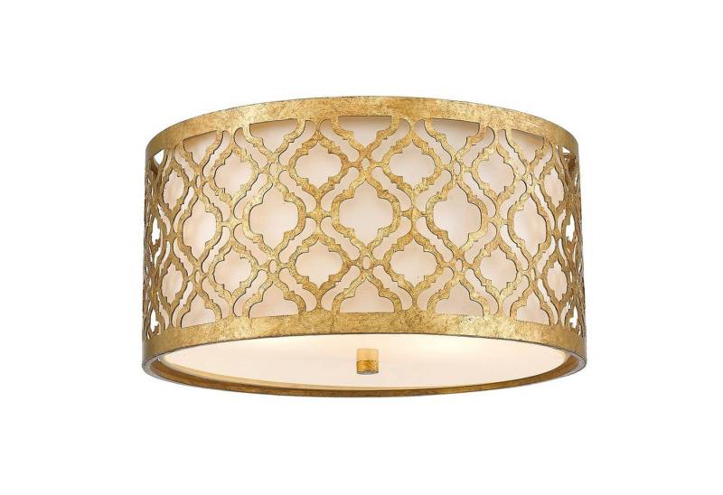 Licht-Erlebnisse Deckenleuchte ALADYN, ohne Leuchtmittel, Deckenlampe Esstisch Esszimmer E27 Stoff Metall Modern Beleuchtung von Licht-Erlebnisse