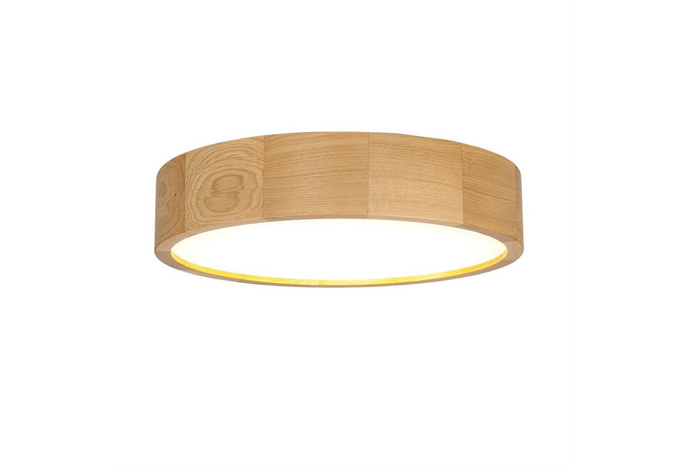 Licht-Erlebnisse Deckenleuchte ARBARO, LED fest integriert, Warmweiß, Runde LED Deckenleuchte Holz Glas blendarm Wohnzimmer Flur Lampe Licht-Erlebnisse Deckenleuchte ARBARO, LED fest integriert, Warmweiß, Runde LED Deckenleuchte Holz Glas blendarm Wohnzimmer Flur Lampe von Licht-Erlebnisse