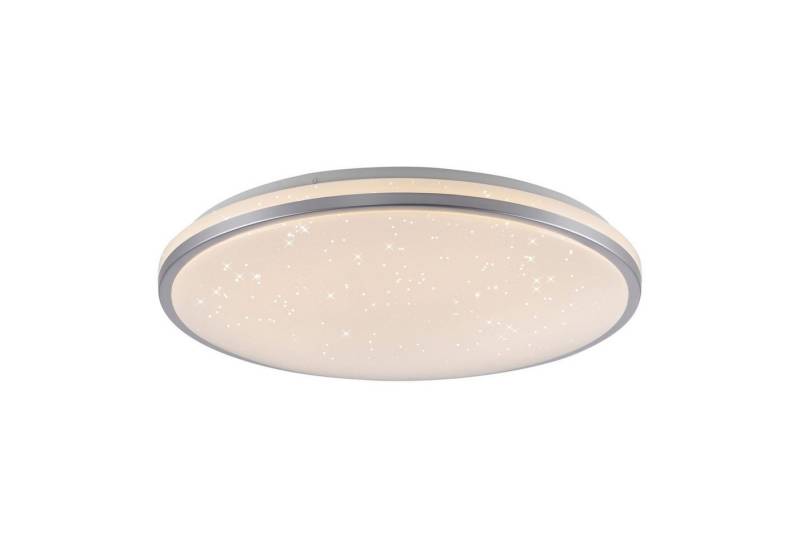 Licht-Erlebnisse Deckenleuchte BRAYLIN, LED fest integriert, Warmweiß, LED rund D: 49,3 cm in Silber Weiß warmweißes Licht 3000 K 4175 lm von Licht-Erlebnisse