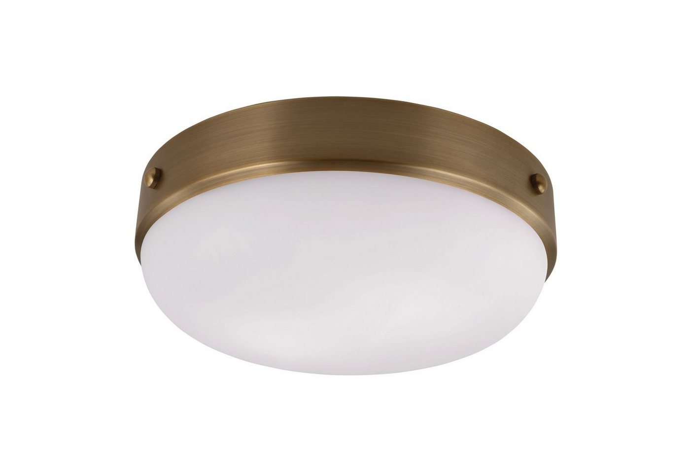 Licht-Erlebnisse Deckenleuchte CANILLA, ohne Leuchtmittel, Deckenlampe Esszimmer Esstisch Weiß Messing E27 Glas Metall von Licht-Erlebnisse