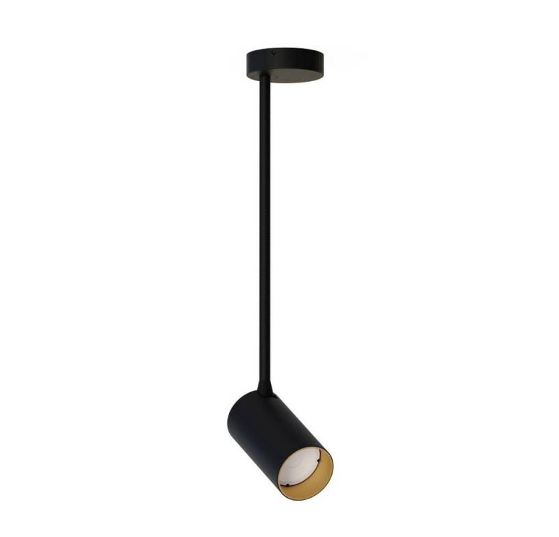 Licht-Erlebnisse Deckenleuchte COLENE, ohne Leuchtmittel, Spot Strahler Schwarz Gold verstellbar 41 cm hoch GU10 Deckenlampe von Licht-Erlebnisse