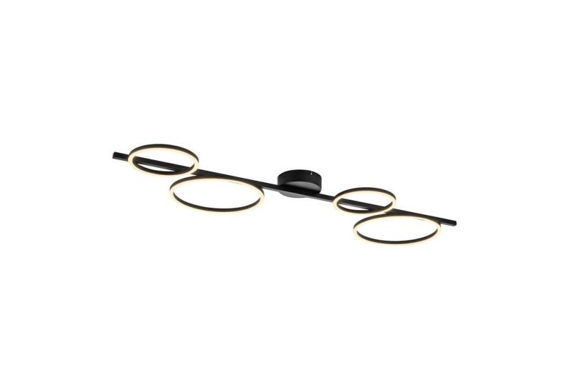 Licht-Erlebnisse Deckenleuchte EINDOR, LED fest integriert, Warmweiß, LED Metall Schwarz länglich 3000 K warmweißes Licht 4850 lm Modern von Licht-Erlebnisse