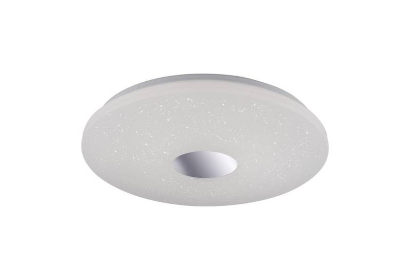 Licht-Erlebnisse Deckenleuchte ELSTIN, LED fest integriert, Warmweiß, LED Bewegungssensor IP44 D: 59 cm Chrom rund warmweißes Licht 3000 K von Licht-Erlebnisse