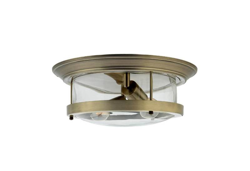 Licht-Erlebnisse Deckenleuchte MOTHERWELL, ohne Leuchtmittel, in Messing Antik IP44 2-flammig E27 D: 40 cm Metall Klassisch Licht-Erlebnisse Deckenleuchte MOTHERWELL, ohne Leuchtmittel, in Messing Antik IP44 2-flammig E27 D: 40 cm Metall Klassisch von Licht-Erlebnisse