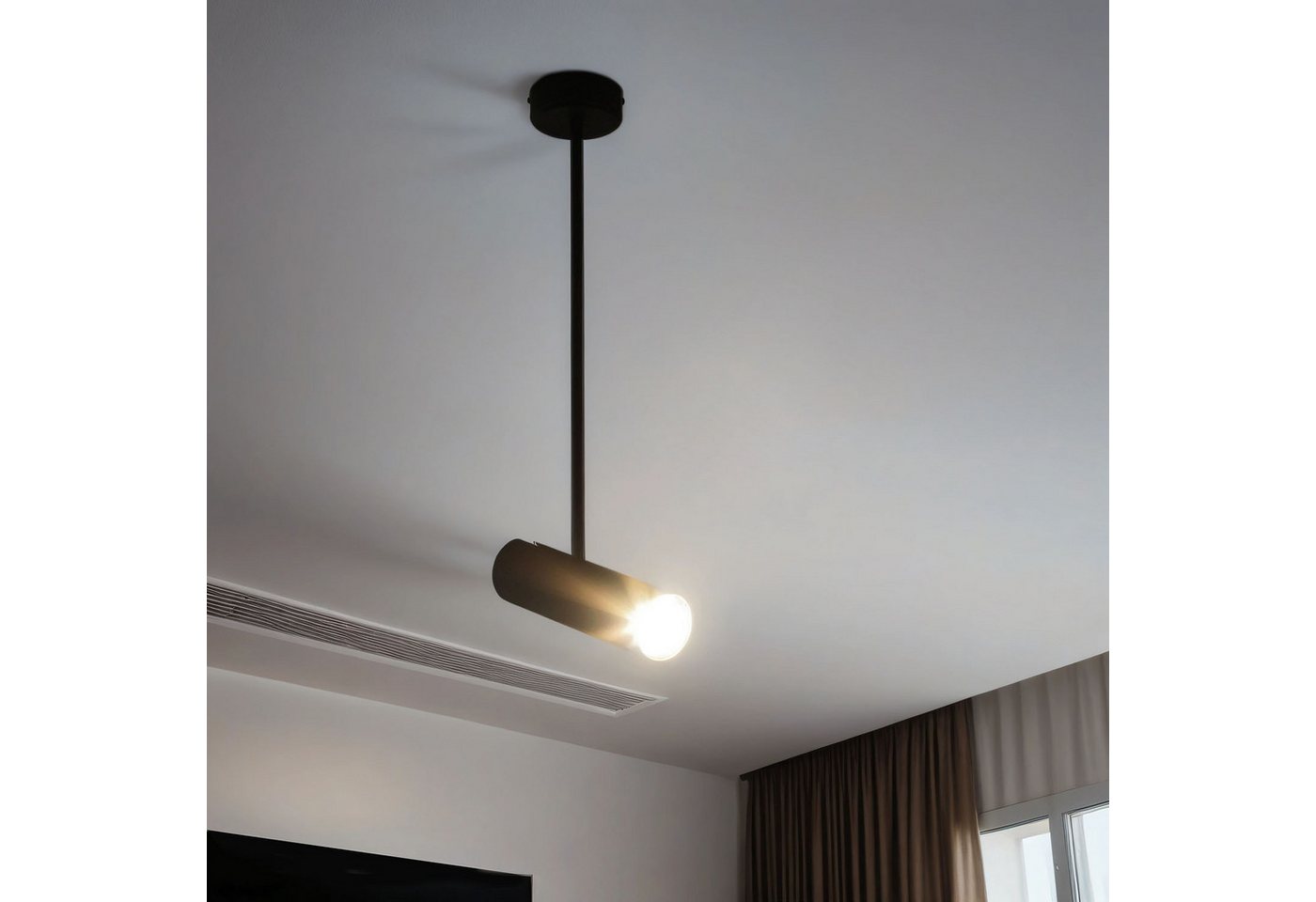 Licht-Erlebnisse Deckenleuchte EYE, ohne Leuchtmittel, Deckenleuchte Schwarz modern schwenkbar Flur Schlafzimmer Lampe von Licht-Erlebnisse