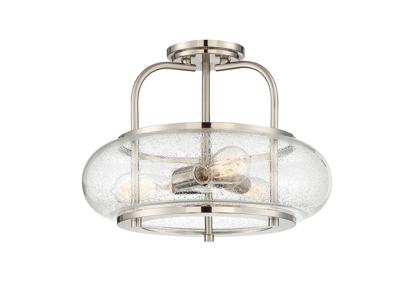 Licht-Erlebnisse Deckenleuchte FELI, ohne Leuchtmittel, Deckenlampe E27 Nickel Glas Metall Industrial Licht-Erlebnisse Deckenleuchte FELI, ohne Leuchtmittel, Deckenlampe E27 Nickel Glas Metall Industrial von Licht-Erlebnisse