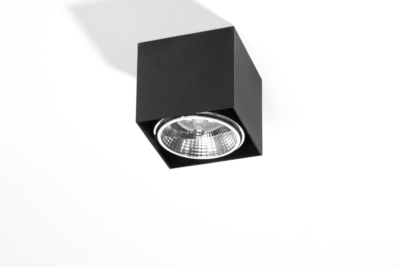 Licht-Erlebnisse Deckenleuchte GELLIA, ohne Leuchtmittel, Deckenspot Schwarz Aluminium klein B:12cm Wohnzimmer Flur Küche von Licht-Erlebnisse