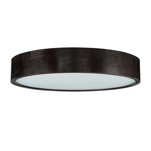 Licht-Erlebnisse Deckenleuchte Holz Glas in Wenge für Wohnzimmer Treppenhaus Ø47 cm E27 3-flammig flach rund blendarm Moderne Deckenlampe Flur ARBARO Licht-Erlebnisse Deckenleuchte Holz Glas in Wenge für Wohnzimmer Treppenhaus Ø47 cm E27 3-flammig flach rund blendarm Moderne Deckenlampe Flur ARBARO von Licht-Erlebnisse