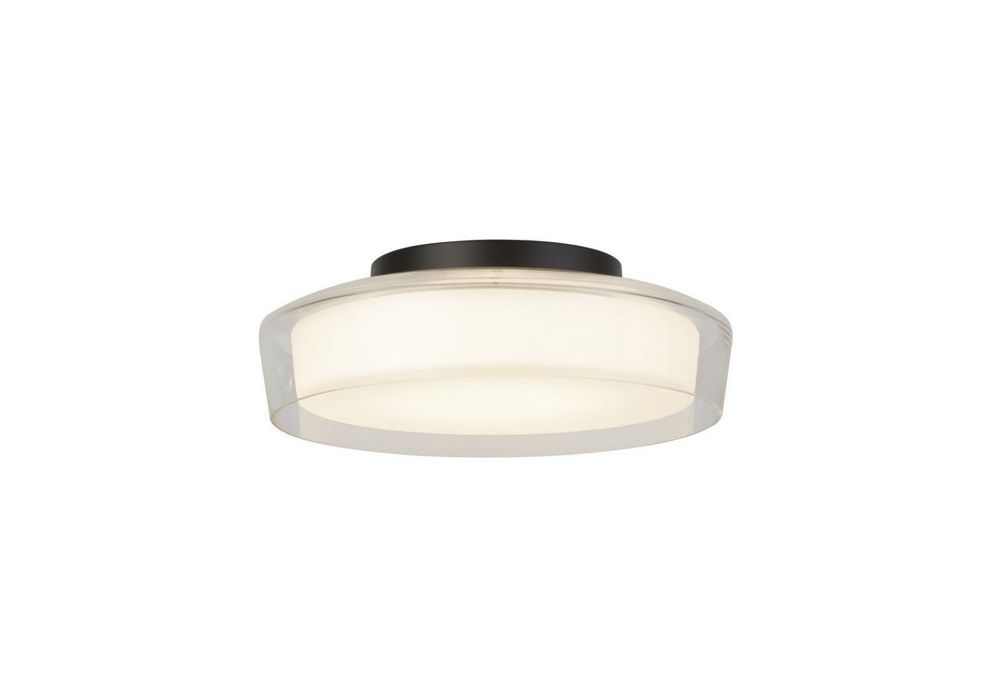 Licht-Erlebnisse Deckenleuchte JADE, LED, Warmweiß, LED Dimmer IP44 D: 30 cm Schwarz matt Weiß 3000 K 793 lm Glas Metall Licht-Erlebnisse Deckenleuchte JADE, LED, Warmweiß, LED Dimmer IP44 D: 30 cm Schwarz matt Weiß 3000 K 793 lm Glas Metall von Licht-Erlebnisse