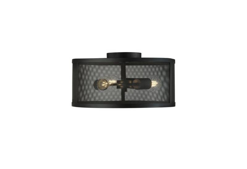 Licht-Erlebnisse Deckenleuchte JUSTIN, ohne Leuchtmittel, Wohnzimmer Schwarz 3-flammig E27 D: 45 cm Metall Retro von Licht-Erlebnisse