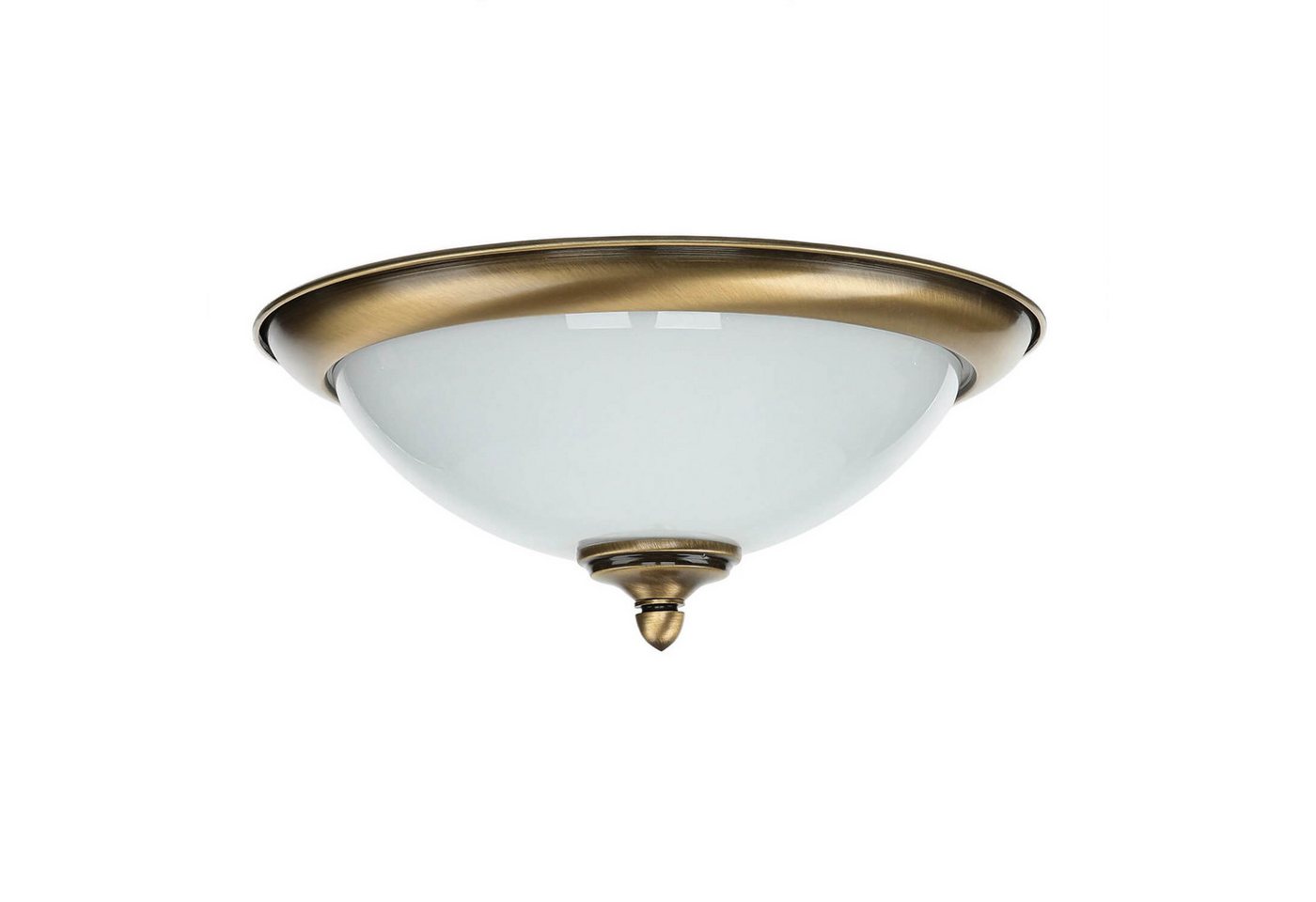 Licht-Erlebnisse Deckenleuchte KELSEY, ohne Leuchtmittel, Rund Ø 31 cm blendarm Metall Glas Jugendstil Flur Wohnzimmer von Licht-Erlebnisse