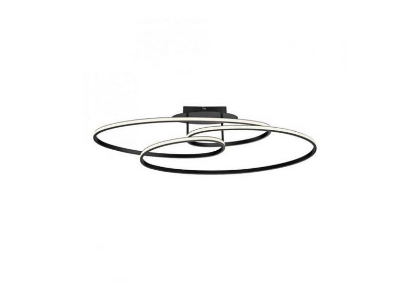 Licht-Erlebnisse Deckenleuchte KENDRAL, LED fest integriert, Warmweiß, LED Metall Schwarz warmweißes Licht 3000 K 4100 lm Modern von Licht-Erlebnisse
