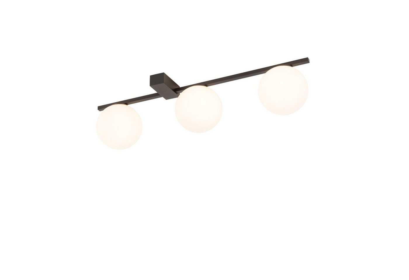 Licht-Erlebnisse Deckenleuchte KRISTY, ohne Leuchtmittel, Glas Aluminium Schwarz Weiß G9 3-flammig Kugelschirm Modern Licht-Erlebnisse Deckenleuchte KRISTY, ohne Leuchtmittel, Glas Aluminium Schwarz Weiß G9 3-flammig Kugelschirm Modern von Licht-Erlebnisse