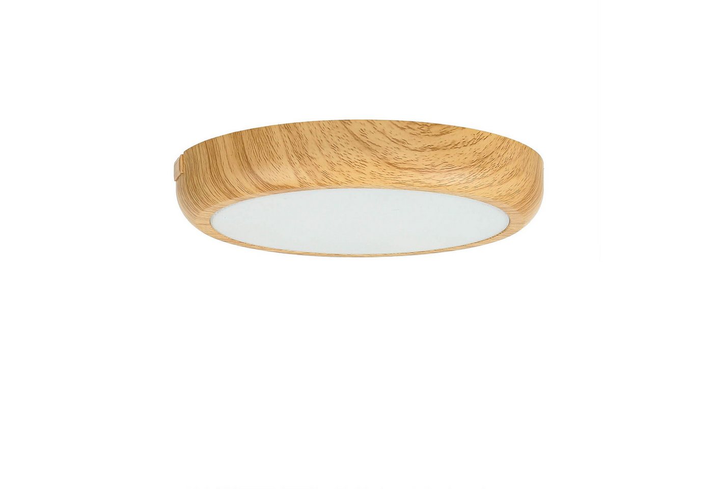 Licht-Erlebnisse Deckenleuchte LARA, LED, Neutralweiß, LED Holz (Kiefer) Weiß D: 17 cm 4400 K 1450 lm Wohnzimmer von Licht-Erlebnisse