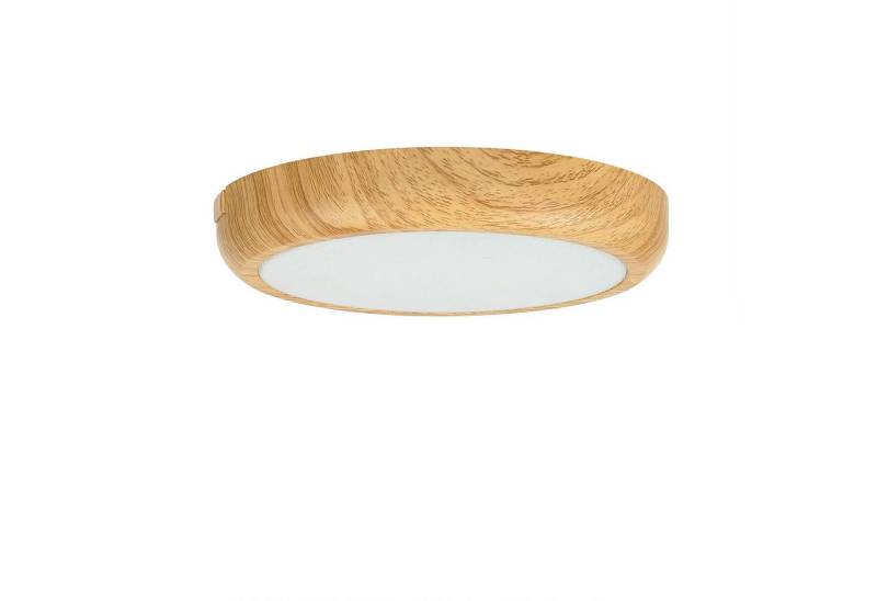 Licht-Erlebnisse Deckenleuchte LARA, LED, LED Holz (Kiefer) Weiß D: 17 cm 4400 K 1450 lm Wohnzimmer von Licht-Erlebnisse
