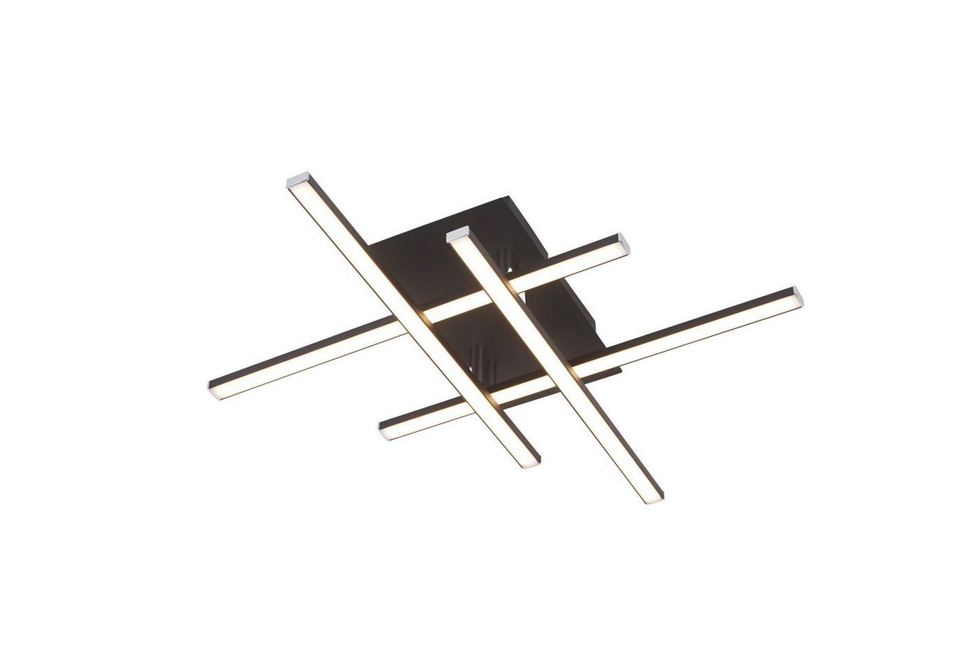 Licht-Erlebnisse Deckenleuchte LEWIS, LED, Warmweiß, LED Schwarz matt Chrom 3000 K 1175 lm Metall Modern Wohnzimmer LEWIS Licht-Erlebnisse Deckenleuchte LEWIS, LED, Warmweiß, LED Schwarz matt Chrom 3000 K 1175 lm Metall Modern Wohnzimmer LEWIS von Licht-Erlebnisse