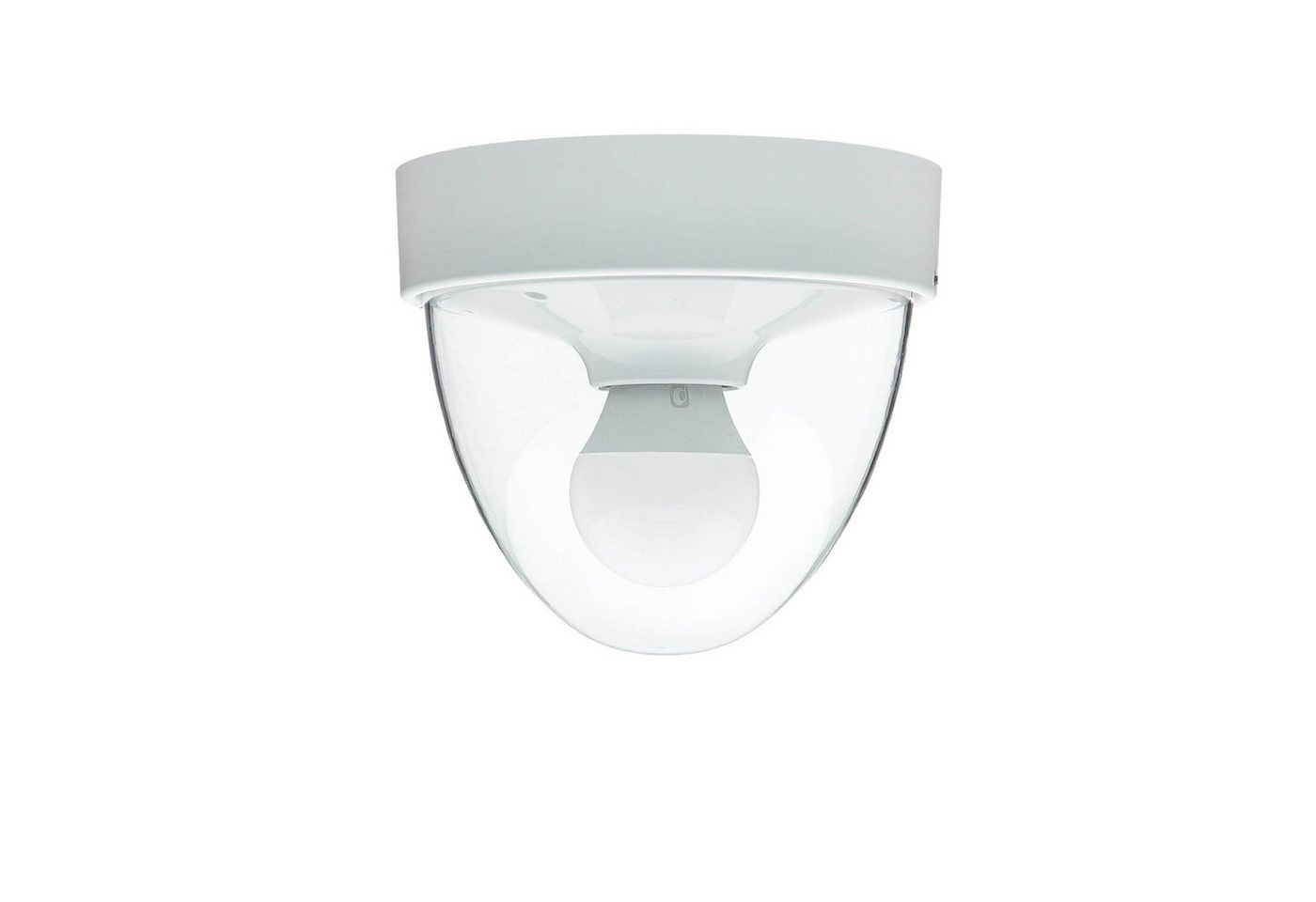 Licht-Erlebnisse Deckenleuchte MAIRA, ohne Leuchtmittel, Badlampe Decke Weiß IP44 dampfgeschützt Ø18cm klein E27 Deckenlampe von Licht-Erlebnisse
