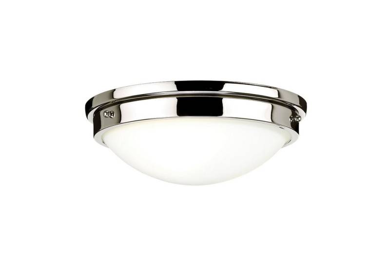 Licht-Erlebnisse Deckenleuchte MELLANA, ohne Leuchtmittel, Deckenlampe Weiß Nickel Glas Metall E27 Jugendstil Badezimmer Licht-Erlebnisse Deckenleuchte MELLANA, ohne Leuchtmittel, Deckenlampe Weiß Nickel Glas Metall E27 Jugendstil Badezimmer von Licht-Erlebnisse