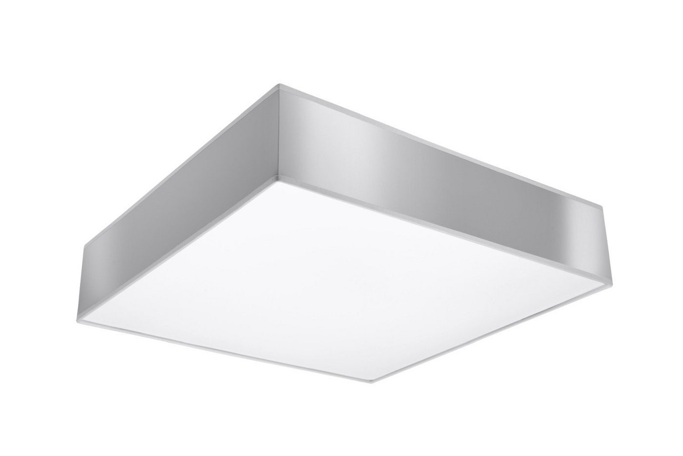 Licht-Erlebnisse Deckenleuchte MITRAS, ohne Leuchtmittel, Deckenlampe Grau 2-flmg eckig schick modern Flur Esszimmer Küche von Licht-Erlebnisse