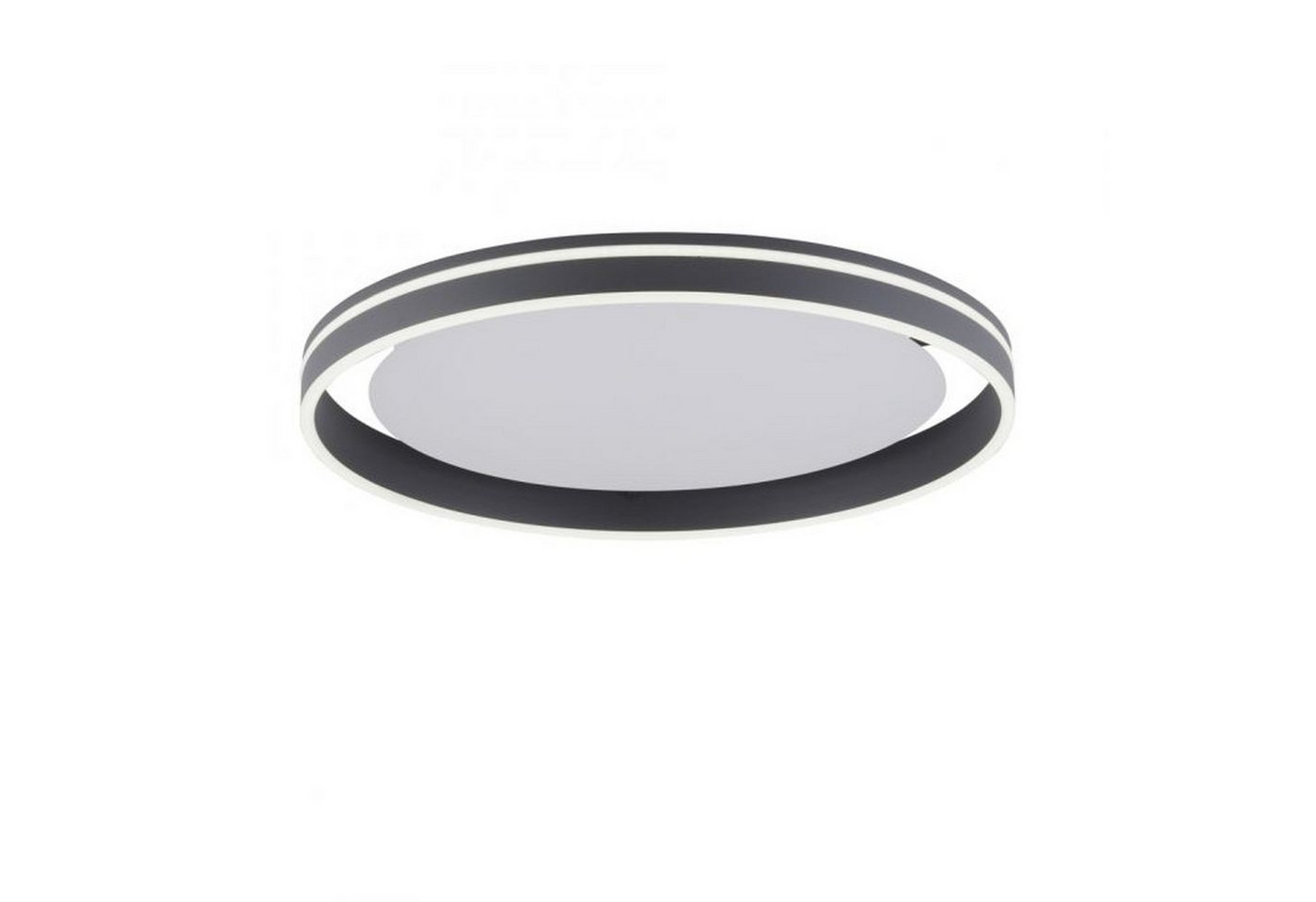 Licht-Erlebnisse Deckenleuchte MOHGO, LED fest integriert, LED Metall Dimmer 4570 lm 59 cm breit Anthrazit rund Modern Licht-Erlebnisse Deckenleuchte MOHGO, LED fest integriert, LED Metall Dimmer 4570 lm 59 cm breit Anthrazit rund Modern von Licht-Erlebnisse