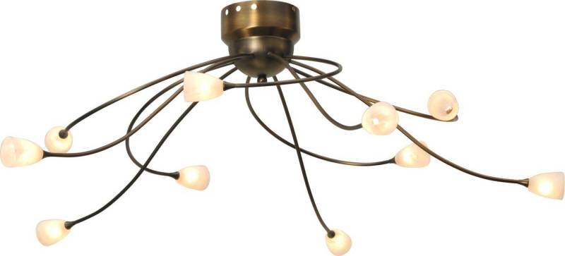 Licht-Erlebnisse Deckenleuchte MOLTO 2, LED fest integriert, Warmweiß, LED Deckenlampe Weiß 2200 K 1500 lm Glas Metall Modern Wohnzimmer von Licht-Erlebnisse