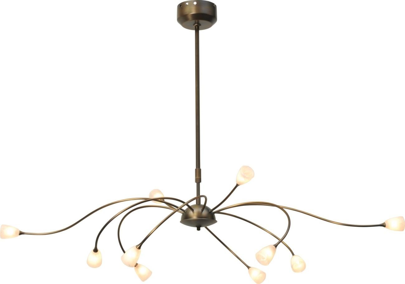 Licht-Erlebnisse Deckenleuchte MOLTO 2, LED fest integriert, Warmweiß, LED Hängelampe mit Dimmer Weiß Messing 2200 K 1500 lm Glas Metall Licht-Erlebnisse Deckenleuchte MOLTO 2, LED fest integriert, Warmweiß, LED Hängelampe mit Dimmer Weiß Messing 2200 K 1500 lm Glas Metall von Licht-Erlebnisse
