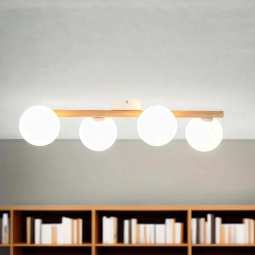 Licht-Erlebnisse Deckenleuchte Metall Holz Schwarz Kiefer Weiß Wohnzimmer Esszimmer Flur 65 cm G9 4-flammig gemütlich blendarm längliche Deckenlampe Schlafzimmer OLARA Licht-Erlebnisse Deckenleuchte Metall Holz Schwarz Kiefer Weiß Wohnzimmer Esszimmer Flur 65 cm G9 4-flammig gemütlich blendarm längliche Deckenlampe Schlafzimmer OLARA von Licht-Erlebnisse