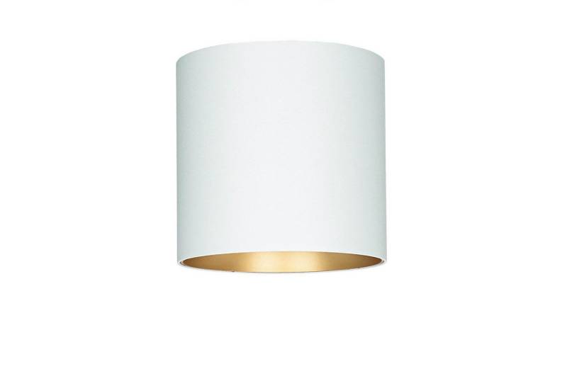 Licht-Erlebnisse Deckenleuchte POINT, ohne Leuchtmittel, Deckenlampe Spot Weiß Gold Ø12,7cm GU10 von Licht-Erlebnisse