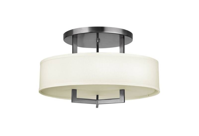 Licht-Erlebnisse Deckenleuchte POLILLA, ohne Leuchtmittel, Deckenlampe E27 Creme Nickel Stoff Metall Modern Wohnzimmer Licht-Erlebnisse Deckenleuchte POLILLA, ohne Leuchtmittel, Deckenlampe E27 Creme Nickel Stoff Metall Modern Wohnzimmer von Licht-Erlebnisse