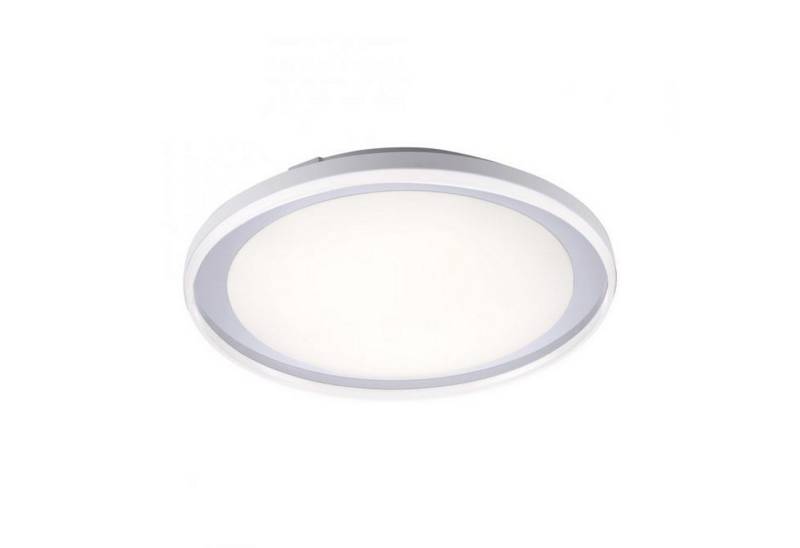 Licht-Erlebnisse Deckenleuchte ROSOU, LED fest integriert, Metall LED Dimmer IP44 45 cm breit Chrom rund 3800 lm Modern von Licht-Erlebnisse