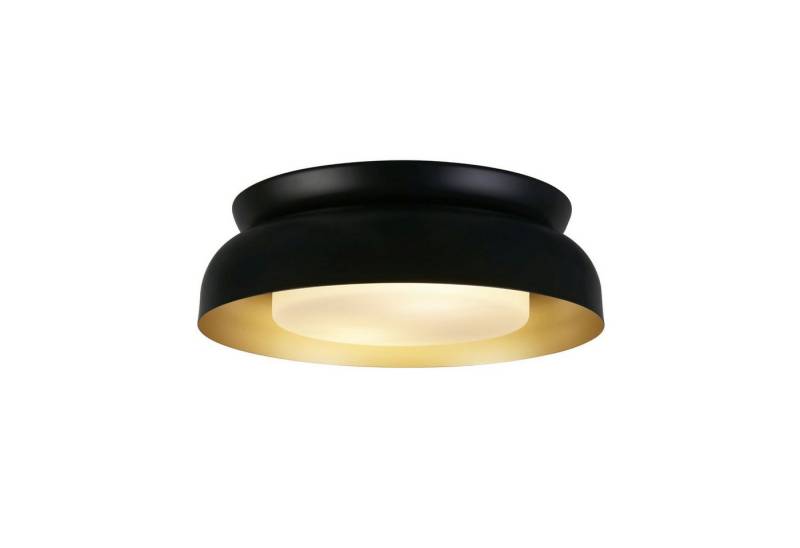 Licht-Erlebnisse Deckenleuchte SELID, ohne Leuchtmittel, Metall 36,5 cm breit in Schwarz Gold E14 2-flammig rund von Licht-Erlebnisse