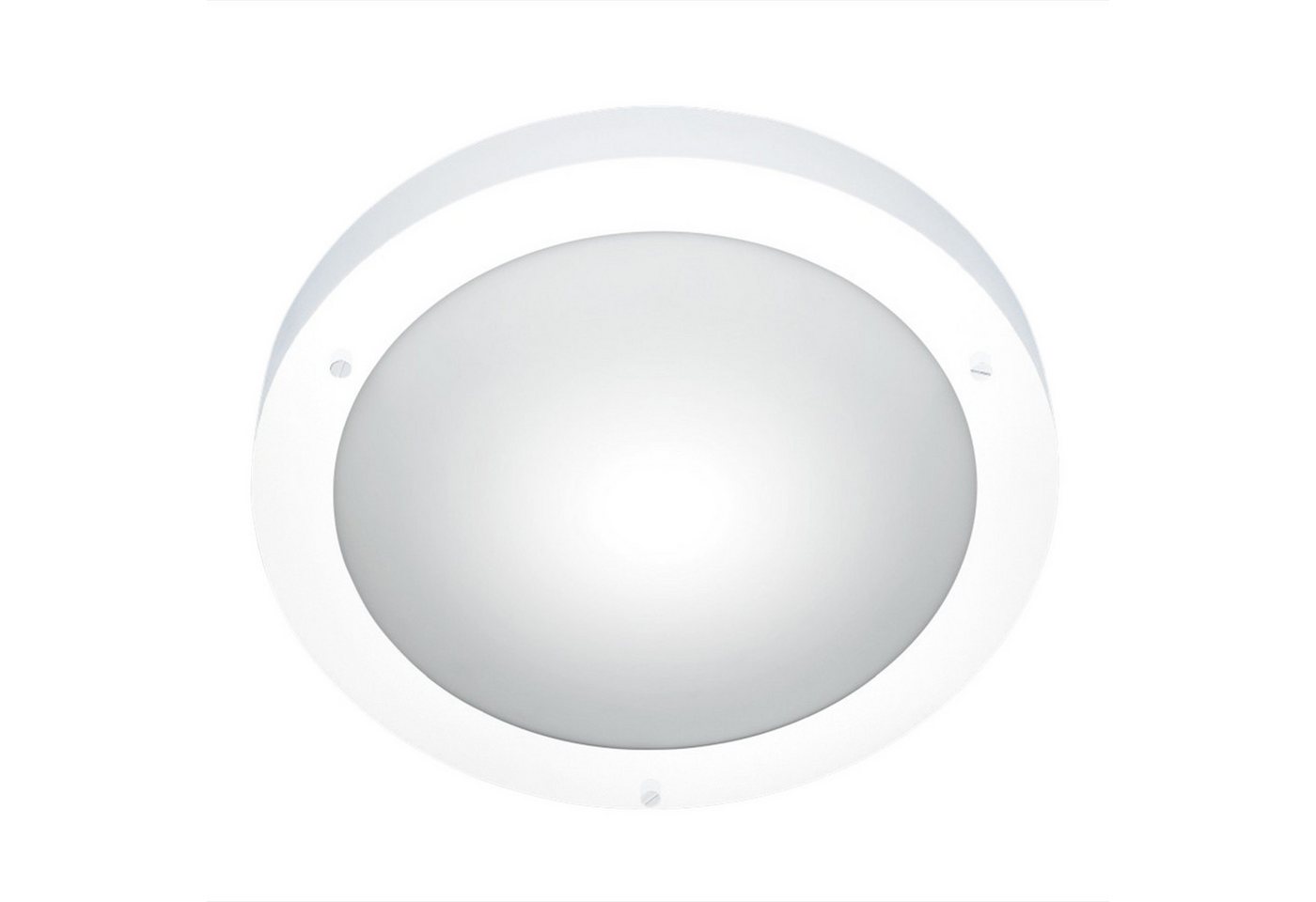 Licht-Erlebnisse Deckenleuchte SERIE 6801, ohne Leuchtmittel, Deckenlampe rund Ø 31,5 cm E27 IP44 Weiß Badlampe Badezimmer von Licht-Erlebnisse