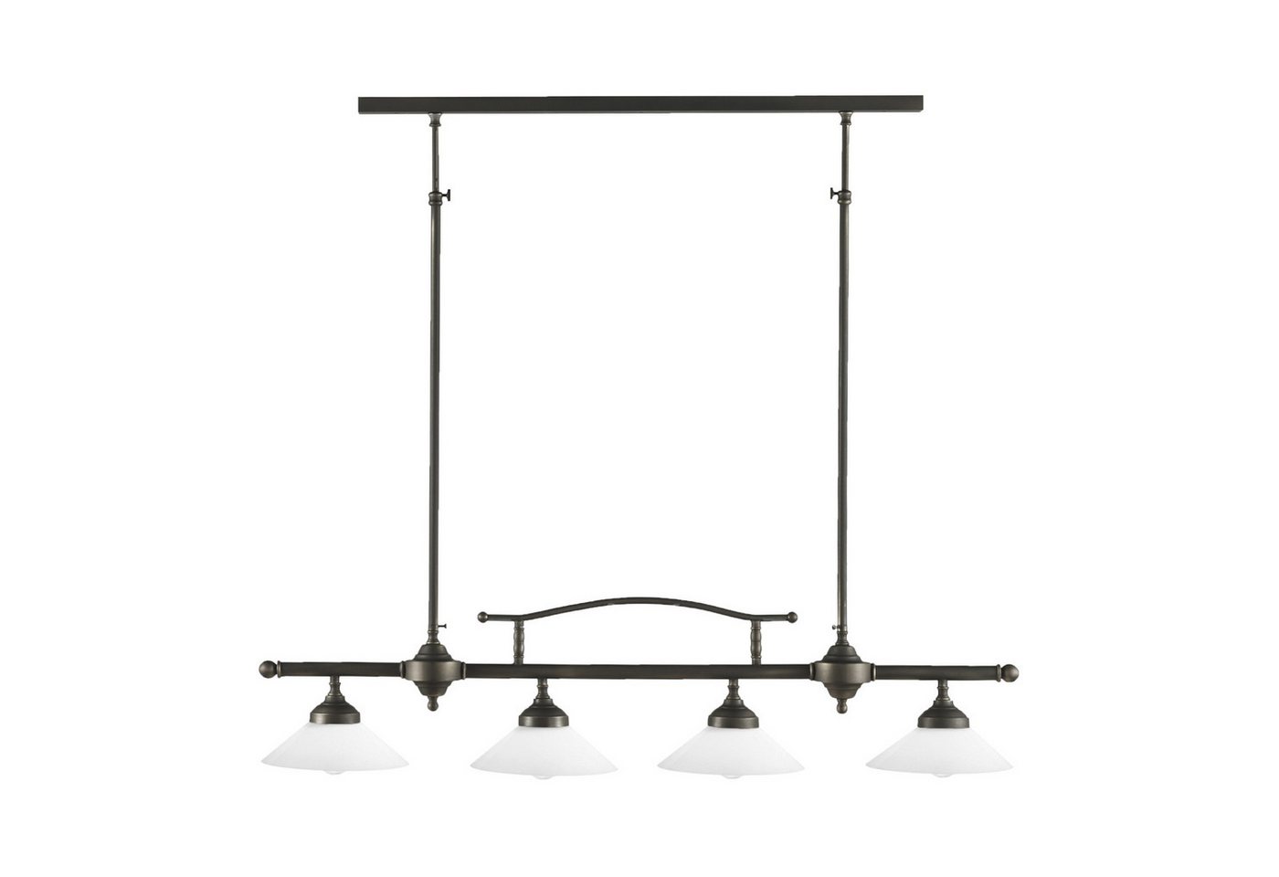 Licht-Erlebnisse Deckenleuchte SOFIA, ohne Leuchtmittel, Wohnzimmer in Bronze dunkel matt Weiß 4-flammig E27 Glas Rustikal Licht-Erlebnisse Deckenleuchte SOFIA, ohne Leuchtmittel, Wohnzimmer in Bronze dunkel matt Weiß 4-flammig E27 Glas Rustikal von Licht-Erlebnisse