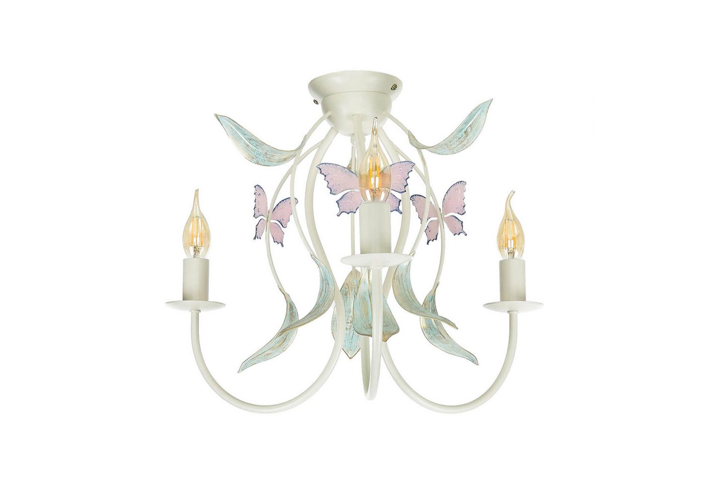 Licht-Erlebnisse Deckenleuchte SUMMER, ohne Leuchtmittel, Deckenlampe Weiß Rosa Metall Floral Schlafzimmer Licht-Erlebnisse Deckenleuchte SUMMER, ohne Leuchtmittel, Deckenlampe Weiß Rosa Metall Floral Schlafzimmer von Licht-Erlebnisse