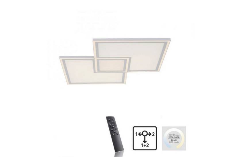 Licht-Erlebnisse Deckenleuchte TAVION, LED fest integriert, LED mit Dimmer 2700-5000 K warmweiß 6900 lm 67,7 cm breit Weiß Modern Licht-Erlebnisse Deckenleuchte TAVION, LED fest integriert, LED mit Dimmer 2700-5000 K warmweiß 6900 lm 67,7 cm breit Weiß Modern von Licht-Erlebnisse