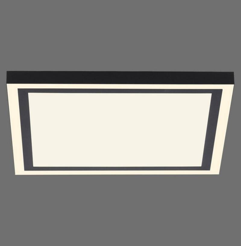 Licht-Erlebnisse Deckenleuchte TAVION, LED fest integriert, LED mit Dimmer 30 cm breit Schwarz Weß eckig 3600 lm Modern von Licht-Erlebnisse