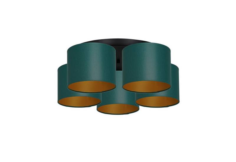 Licht-Erlebnisse Deckenleuchte TELLEGNO, ohne Leuchtmittel, Metall in Schwarz Petrol Gold E27 5-flammig rund Modern Licht-Erlebnisse Deckenleuchte TELLEGNO, ohne Leuchtmittel, Metall in Schwarz Petrol Gold E27 5-flammig rund Modern von Licht-Erlebnisse