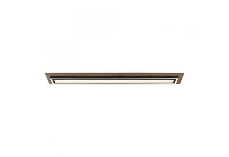 Licht-Erlebnisse Deckenleuchte UPKI, LED fest integriert, Holz Metall LED Dimmer Natur Schwarz eckig 5500 lm Modern von Licht-Erlebnisse
