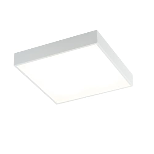 Licht-Erlebnisse Deckenleuchte Weiß flach H: 7 cm B: 30 cm quadratisch eckig 4-flammig GX53 blendarm Modern Deckenlampe Küche Wohnzimmer Flur von Licht-Erlebnisse