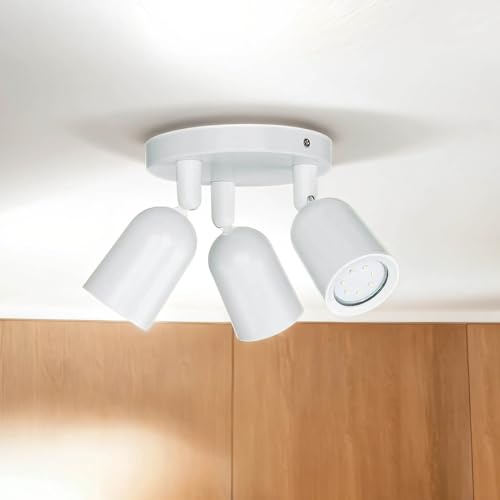 Licht-Erlebnisse Deckenspot Kunststoff Weiß Küche Wohnzimmer Ø15 cm GU10 beweglich flexibel 3-flammig Zeitloser Deckenstrahler Flur PAYTON Licht-Erlebnisse Deckenspot Kunststoff Weiß Küche Wohnzimmer Ø15 cm GU10 beweglich flexibel 3-flammig Zeitloser Deckenstrahler Flur PAYTON von Licht-Erlebnisse