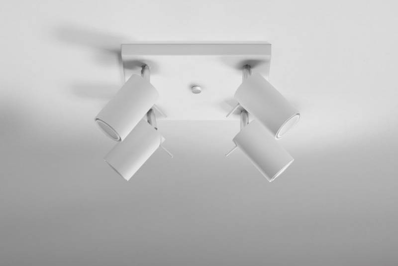 Licht-Erlebnisse Deckenstrahler ETNA, ohne Leuchtmittel, Wohnzimmer Spot Weiß moderner Strahler Küche 4er Spot Lampe von Licht-Erlebnisse
