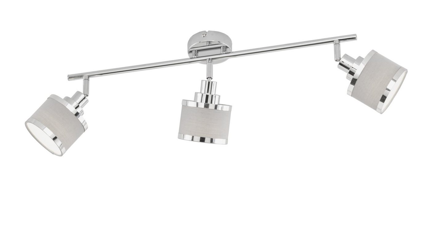 Licht-Erlebnisse Deckenstrahler AUBRINA, ohne Leuchtmittel, Deckenspot Küche Grau Chrom E14 Metall Modern Deckenlampe von Licht-Erlebnisse