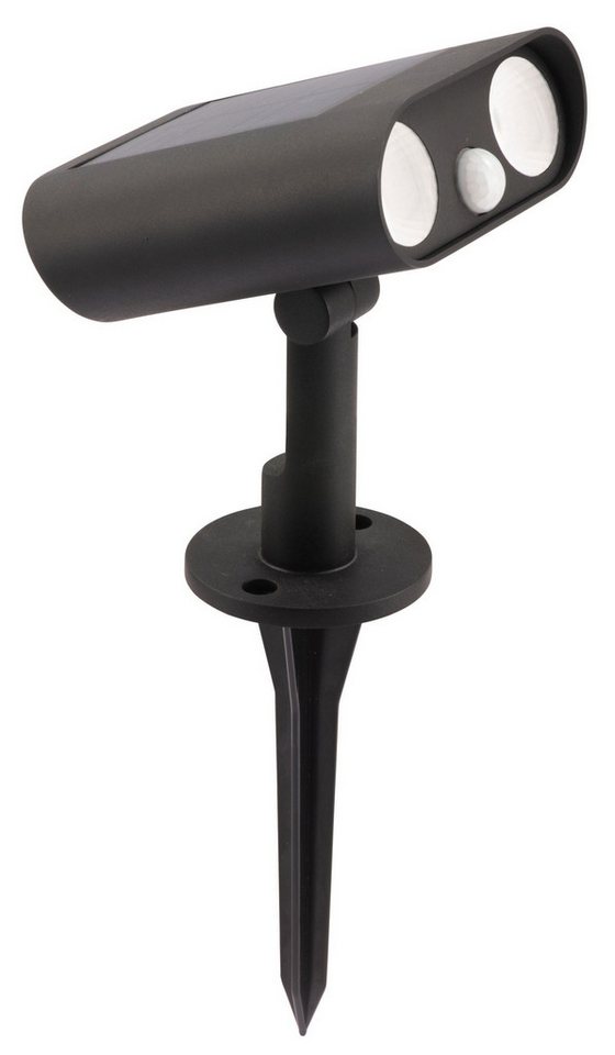 Licht-Erlebnisse Deckenstrahler BOSAVI, LED fest integriert, Neutralweiß, LED Bewegungsmelder IP54 verstellbar mit Erdspieß Schwarz 800 lm Licht-Erlebnisse Deckenstrahler BOSAVI, LED fest integriert, Neutralweiß, LED Bewegungsmelder IP54 verstellbar mit Erdspieß Schwarz 800 lm von Licht-Erlebnisse