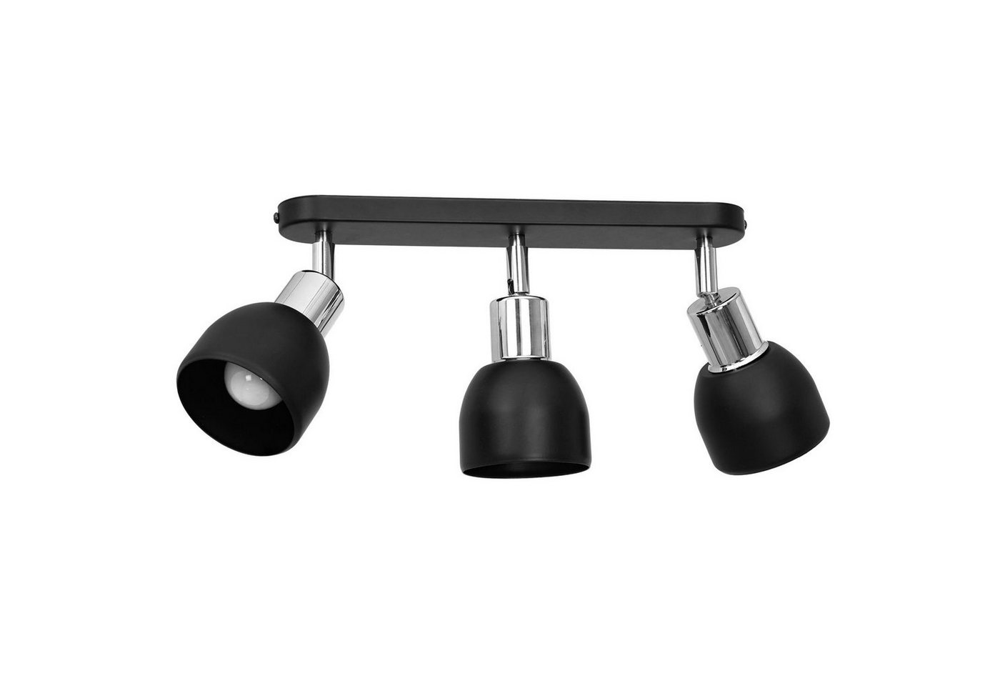 Licht-Erlebnisse Deckenstrahler BRADON, ohne Leuchtmittel, Deckenleuchte Schwarz Chrom 3-flammig E27 Metall Deckenspot Licht-Erlebnisse Deckenstrahler BRADON, ohne Leuchtmittel, Deckenleuchte Schwarz Chrom 3-flammig E27 Metall Deckenspot von Licht-Erlebnisse