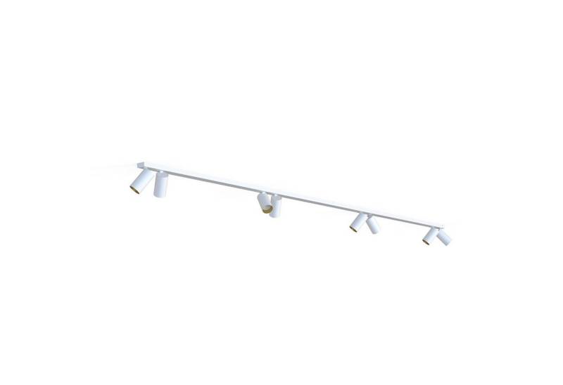 Licht-Erlebnisse Deckenstrahler COLENE, ohne Leuchtmittel, Metall GU10 verstellbar in Weiß Gold länglich Modern Spot Strahler von Licht-Erlebnisse