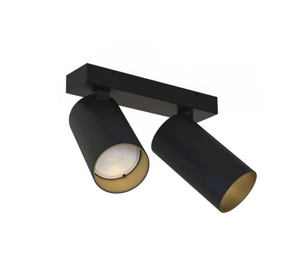 Licht-Erlebnisse Deckenstrahler COLENE, ohne Leuchtmittel, Deckenlampe verstellbar Schwarz Gold 2x GU10 Strahler Spot Wohnzimmer Licht-Erlebnisse Deckenstrahler COLENE, ohne Leuchtmittel, Deckenlampe verstellbar Schwarz Gold 2x GU10 Strahler Spot Wohnzimmer von Licht-Erlebnisse
