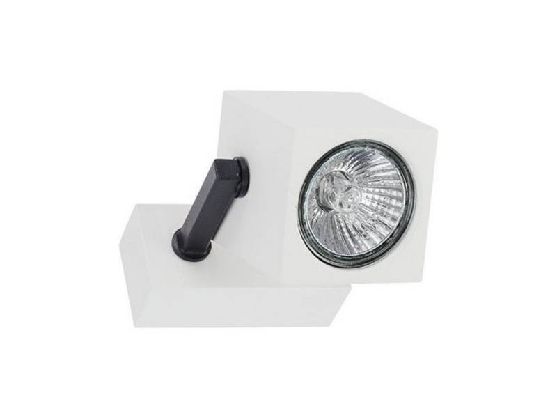 Licht-Erlebnisse Deckenstrahler CUBOID, ohne Leuchtmittel, Deckenlampe Spot Weiß Aluminium eckig retro Wohnzimmer Flur Lampe von Licht-Erlebnisse