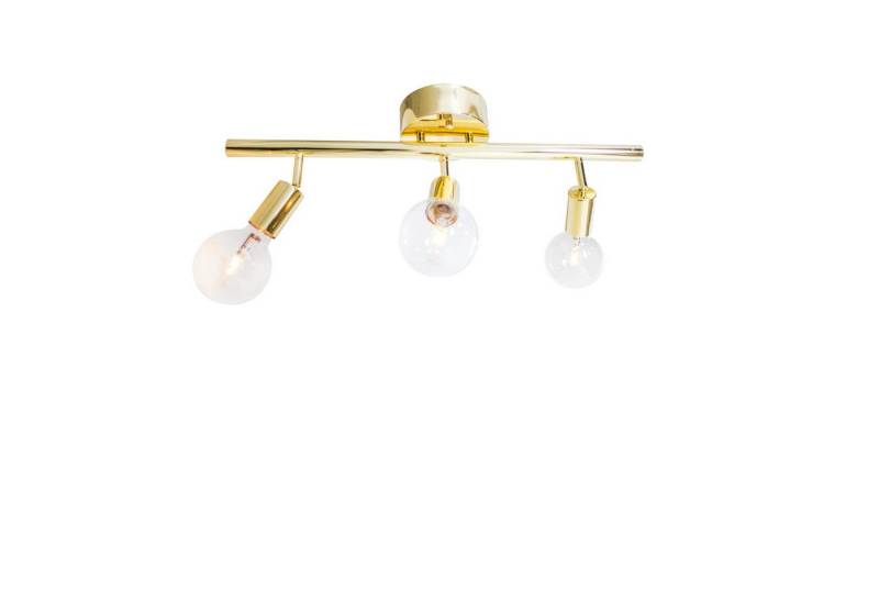 Licht-Erlebnisse Deckenstrahler EBBE, ohne Leuchtmittel, Metall in Messing 60 cm lang E27 3-flammig länglich Küche Licht-Erlebnisse Deckenstrahler EBBE, ohne Leuchtmittel, Metall in Messing 60 cm lang E27 3-flammig länglich Küche von Licht-Erlebnisse