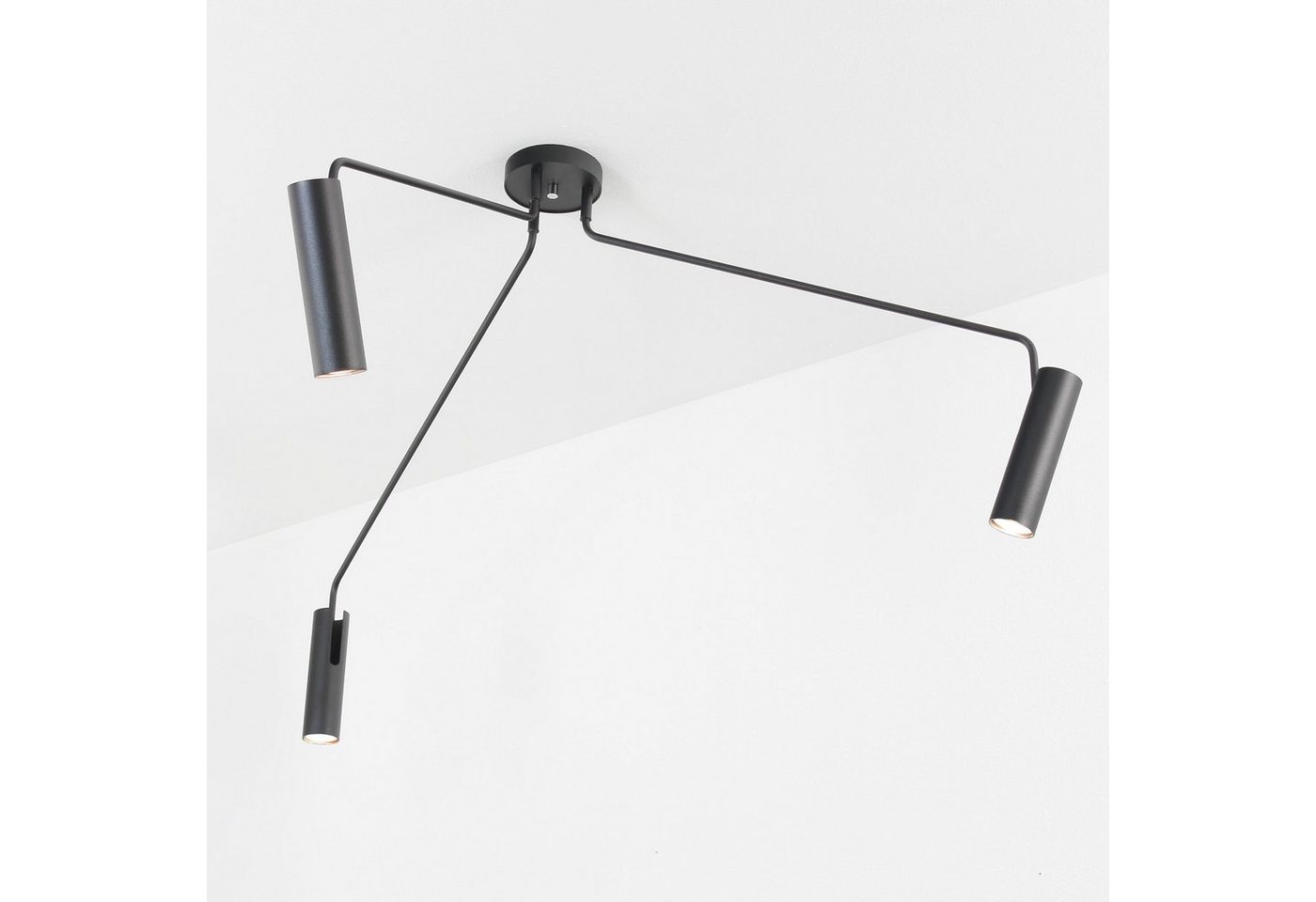 Licht-Erlebnisse Deckenstrahler EYE, ohne Leuchtmittel, Deckenlampe Spot Metall Schwarz schwenkbar Hängelampe Wohnzimmer Lampe Licht-Erlebnisse Deckenstrahler EYE, ohne Leuchtmittel, Deckenlampe Spot Metall Schwarz schwenkbar Hängelampe Wohnzimmer Lampe von Licht-Erlebnisse